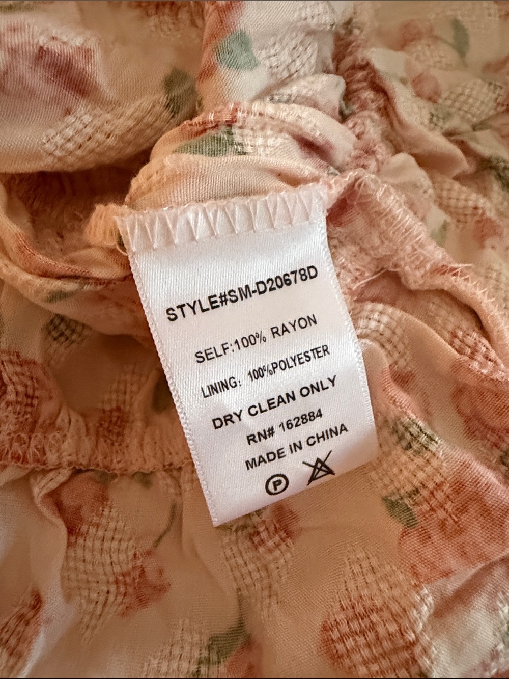 Floral Ruched Tie Strap Mini Dress Pink Rose Cottagecore Coquette Babydoll L - Picture 8 of 8